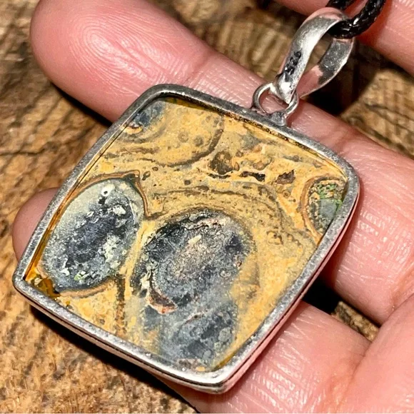 Yellow Green Bumblebee Jasper 2” - Picture 5 of 14